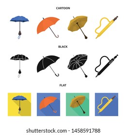 Isolated object of protection and closed symbol. Collection of protection and rainy stock vector illustration.
