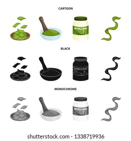 Isolated object of protein and sea icon. Collection of protein and natural stock vector illustration.