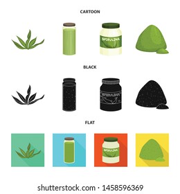 Isolated object of protein and sea icon. Set of protein and natural stock vector illustration.