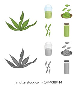 Isolated object of protein and sea logo. Set of protein and natural vector icon for stock.