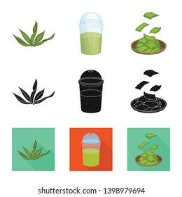 Isolated object of protein and sea sign. Set of protein and natural vector icon for stock.