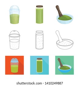Isolated object of protein and sea sign. Collection of protein and natural stock symbol for web.