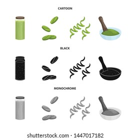 Isolated object of protein and sea symbol. Collection of protein and natural vector icon for stock.