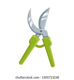 Isolated object of pruner and tool icon. Graphic of pruner and lawn vector icon for stock.