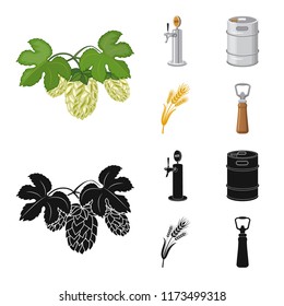 Isolated object of pub and bar icon. Set of pub and interior stock vector illustration.