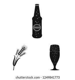 Isolated object of pub and bar icon. Set of pub and interior stock symbol for web.
