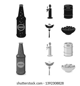 Isolated object of pub and bar icon. Collection of pub and interior stock symbol for web.