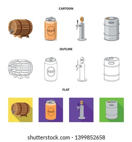 Isolated object of pub and bar icon. Collection of pub and interior vector icon for stock.