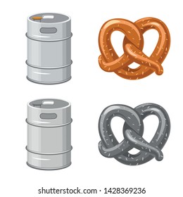 Isolated object of pub and bar icon. Set of pub and interior stock symbol for web.