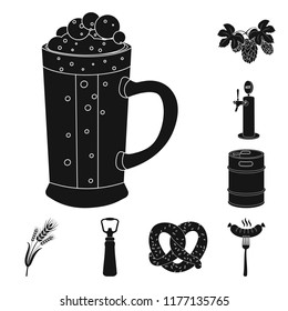Isolated object of pub and bar logo. Set of pub and interior stock symbol for web.