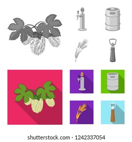 Isolated object of pub and bar logo. Collection of pub and interior stock symbol for web.
