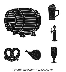 Isolated object of pub and bar logo. Set of pub and interior symbol for web.
