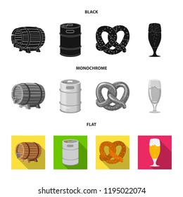 Isolated object of pub and bar symbol. Collection of pub and interior vector icon for stock.