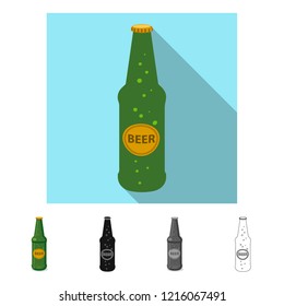 Isolated object of pub and bar symbol. Set of pub and interior stock vector illustration.
