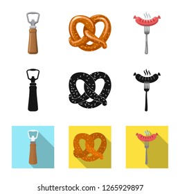 Isolated object of pub and bar symbol. Set of pub and interior vector icon for stock.