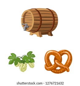 Isolated object of pub and bar symbol. Collection of pub and interior vector icon for stock.