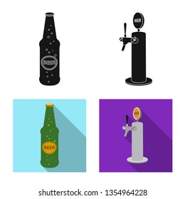 Isolated object of pub and bar symbol. Collection of pub and interior vector icon for stock.