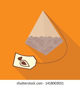 Isolated object of pyramid  and tea icon. Collection of pyramid  and bag  stock vector illustration.