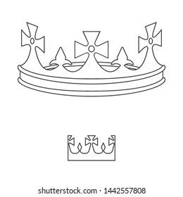 Isolated object of queen and heraldic icon. Set of queen and vip stock symbol for web.