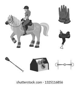 Isolated object of race  and horse  sign. Set of race  and racing  stock vector illustration.
