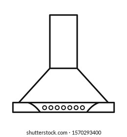 Isolated object of rangehood and hood symbol. Graphic of rangehood and fan stock symbol for web.