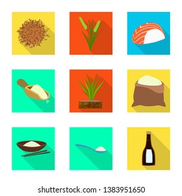 Isolated object of raw and agricultural icon. Set of raw and ecological stock symbol for web.