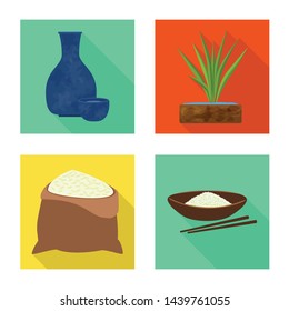 Isolated object of raw and agricultural icon. Collection of raw and ecological vector icon for stock.