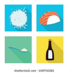 Isolated object of raw and agricultural icon. Set of raw and ecological stock symbol for web.