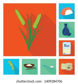 Isolated object of raw and agricultural symbol. Set of raw and ecological vector icon for stock.