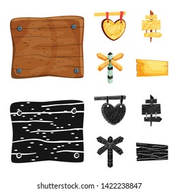 Isolated object of raw  and forest  icon. Collection of raw  and hardwood vector icon for stock.