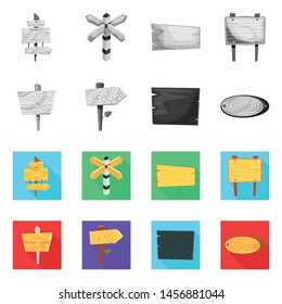 Isolated object of raw and forest icon. Collection of raw and hardwood vector icon for stock.