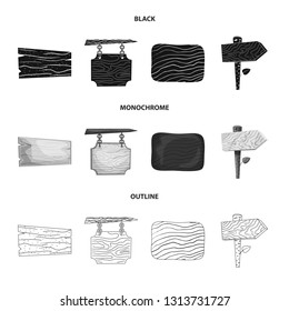 Isolated object of raw  and forest  logo. Collection of raw  and hardwood stock vector illustration.