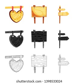 Isolated object of raw  and forest  logo. Collection of raw  and hardwood stock symbol for web.