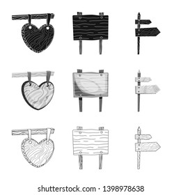 Isolated object of raw  and forest  logo. Set of raw  and hardwood vector icon for stock.