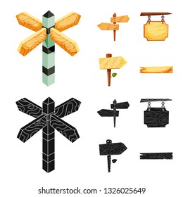Isolated object of raw  and forest  sign. Collection of raw  and hardwood stock symbol for web.