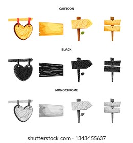 Isolated object of raw  and forest  sign. Set of raw  and hardwood stock symbol for web.