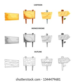 Isolated object of raw  and forest  sign. Collection of raw  and hardwood stock symbol for web.