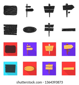Isolated object of raw  and forest  sign. Set of raw  and hardwood vector icon for stock.
