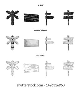 Isolated object of raw and forest symbol. Collection of raw and hardwood vector icon for stock.