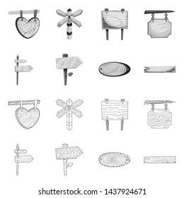 Isolated object of raw and forest symbol. Collection of raw and hardwood stock symbol for web.