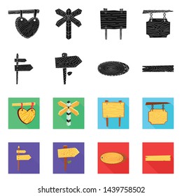 Isolated object of raw and forest symbol. Set of raw and hardwood vector icon for stock.