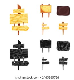 Isolated object of raw and forest symbol. Collection of raw and hardwood vector icon for stock.