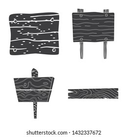 Isolated object of raw and hardwood logo. Collection of raw and wood stock vector illustration.