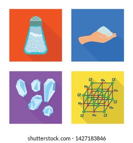 Isolated object of raw and kitchen icon. Collection of raw and sea vector icon for stock.