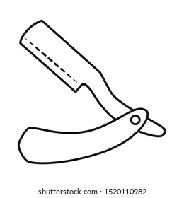 Isolated object of razor and blade icon. Web element of razor and shave stock symbol for web.