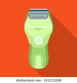 Isolated object of razor and electric symbol. Web element of razor and modern vector icon for stock.