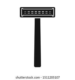 Isolated object of razor and hair symbol. Web element of razor and depilation vector icon for stock.