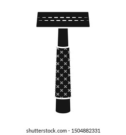 Isolated object of razor and safety symbol. Graphic of razor and grooming vector icon for stock.