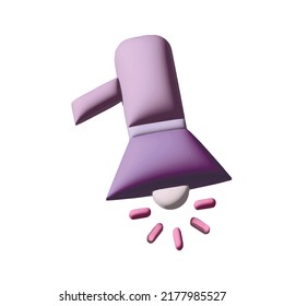 Objeto aislado realistas de un vector de megáfono 3d Ilustración