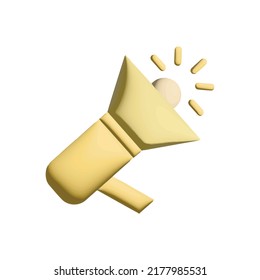 Isolated object realistic 3d megaphone vector Illustration